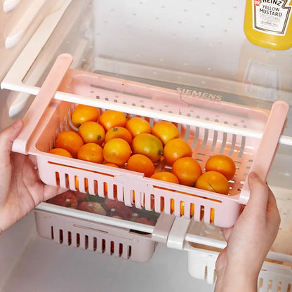 Adjustable Hanging Refrigerator Organization Storage Basket, To Save Space