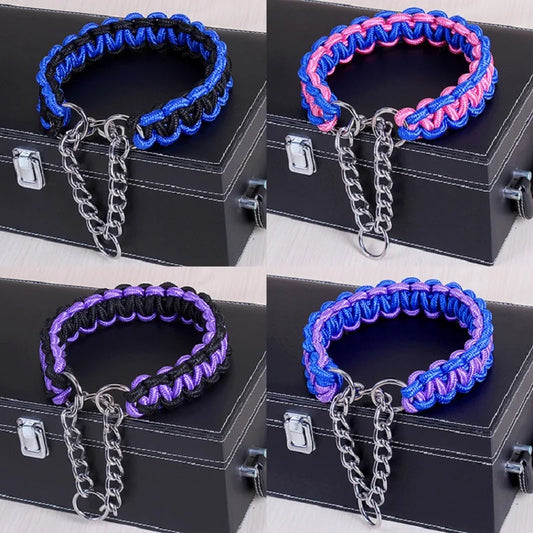 High Quality Upgraded color collar Large Dog German Shepherd walk the dog P chain necklet Pet  For Medium and large Dogs