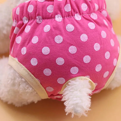 Washable Female Dog Diaper Sanitary Shorts Panties Pet Physiological Pants Dog Clothes Dot Print Underwear Briefs Pet Products