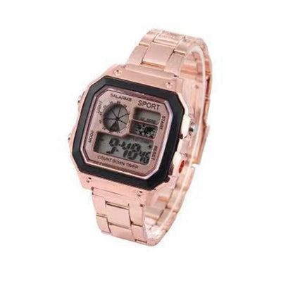 Men Luxury Watch Waterproof Golden Stainless Steel Business Digital Watches LED Alarm Clock Electronic Men's Sport Watch Relogio