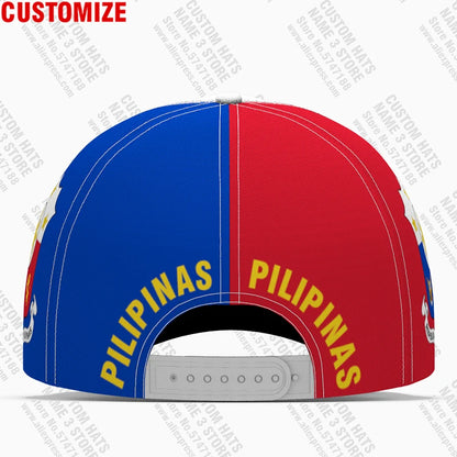 Philippines Baseball Caps Free Custom Name Team Logo Ph Hats Phl Country Travel Pilipinas Nation Filipino Flag Republic Headgear