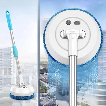 Wireless Electric Spin Mop Cleaning Machine Automatic 2 in 1 Wet & Dry Home Cleaner Car Glass Ceiling Door Windows Floor Cleaner