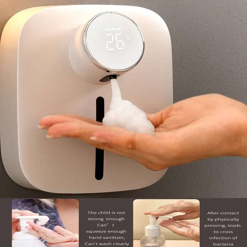 Automatic wall-mounted dispenser with touchless infrared sensor