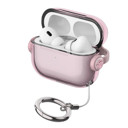 Security Lock Transparent Cover For Airpods Pro 2 Case Cute Candy Color Clean Earphone Case For Airpods 4 3 1 2 4th Phone Holder