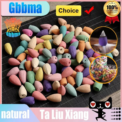 GBBMA Natural refluxing incense , mixed aroma incense cones for viewing refluxing incense burner Used in yoga aromatherapy