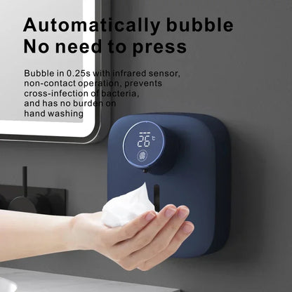 Automatic wall-mounted dispenser with touchless infrared sensor