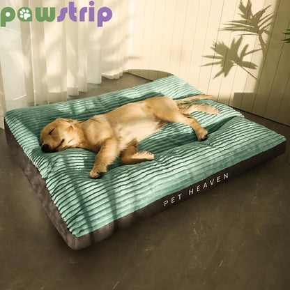 Large Dog Bed Soft Thicken Corduroy Pet Sleeping Mat Non-slip Oversize Pet Kennel Detachable Cats Dogs Sofa Pet Supplies