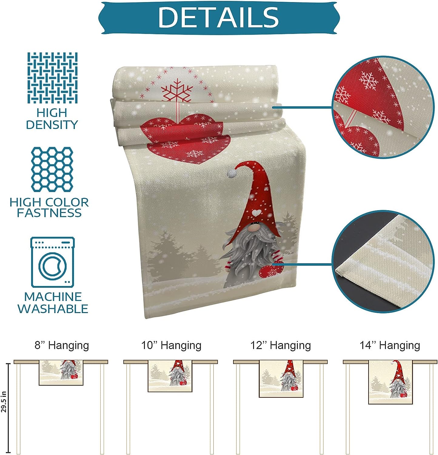 Christmas decoration, table runners and dinner